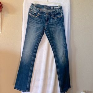 Ladies Miss Me Bootcut Jeans-Size 28, inseam 34